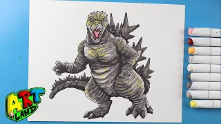 How to Draw Godzilla Minus One [upl. by Tiebout982]