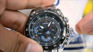 How to set time and date in CASIO EDIFICE EF550RBSP [upl. by Sulohcin]