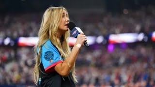 Ingrid Andress National Anthem Performance details [upl. by Birkle]