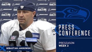 Seahawks Kicker Sebastian Janikowski Preseason Week 3 Press Conference [upl. by Netsyrc943]