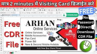 Visiting Card Design in Coreldraw visitingcard businesscarddesign cdrVisitingcarddesign [upl. by Uaerraj]