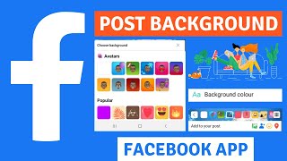 how to add background with avatar to posts on Facebook facebookapp [upl. by Schober581]