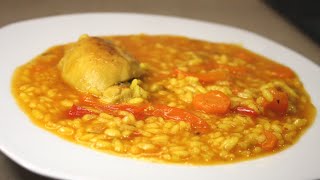 Arroz Caldoso con POLLO 🍗 y verduras  Pocos ingredientes y DELICIOSO  Arroz con Muslos de Pollo [upl. by Hakceber]