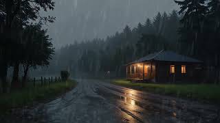 HEAVY RAIN to Sleep FAST amp Beat Insomnia  For Insomnia Study Tinnitus Relief ASMR [upl. by Atnod]