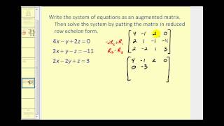 Augmented Matrices Reduced Row Echelon Form [upl. by Hildebrandt]