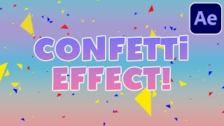 FALLING CONFETTI EFFECT in Adobe After Effects Easy Tutorial [upl. by Arahsat]