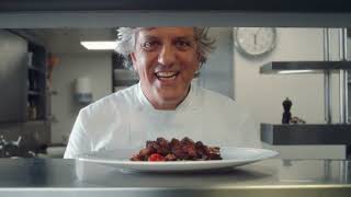 Giorgio Locatelli Recipe Scottish Beef with Smoked Aubergine [upl. by Asiruam]