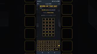 binance word of the day answer today  word of the day binance today 4 Letter  meme coins [upl. by Yromas955]