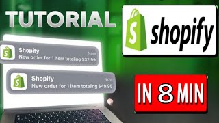 Full Shopify Tutorial For Beginners 2024  set up Your store in 8 minutes STEPBYSTEP [upl. by Nylirej487]