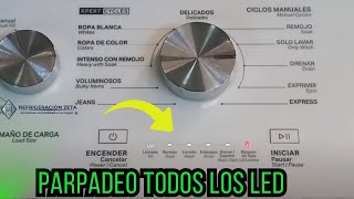 ¿Significado de Parpadeando de todas las Luces LED en tu Lavadora Whirlpool smart load [upl. by Htieh219]