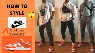 HOW TO STYLE NIKE DUNK LOW quotSYRACUSEquot 3 WAYS quotLOOKBOOKquot [upl. by Addison]