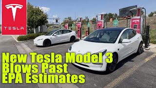 New Tesla Model 3 Blows Past EPA Estimates [upl. by Formenti]