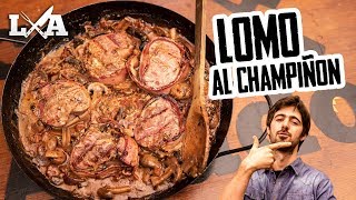 Lomo al Champiñón Deluxe  Receta de Locos X el Asado [upl. by Fagin]