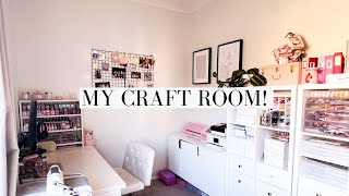 2024 Craft Room Tour 👀 Small but cosy craft space in a London house😍 [upl. by Hsirap682]