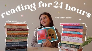 24 HOUR READING VLOG 🌼 reading for 24 hours ft daisy jones amp the six  song of achilles spoilers [upl. by Mindi]