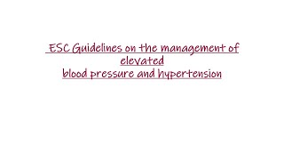 ESC 2024 GUIDELINES ON HYPERTENSION [upl. by Daahsar632]