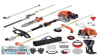 VEVOR 6in1 MultiFunctional Trimming Tools Gas Hedge Trimmer 33CC Weed Eater Review [upl. by Masha]