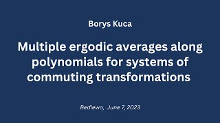 Multiple ergodic averages along polynomials for systems of commuting transformations [upl. by Eba]