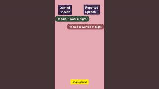 Quoted speech vs Reported speech [upl. by Einon]