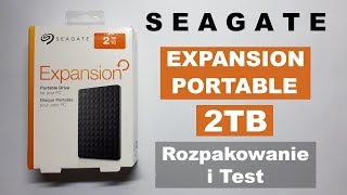 Seagate Expansion Portable 2TB USB 30  Rozpakowanie i Test Dysku zewnętrznego PL [upl. by Nylarej838]