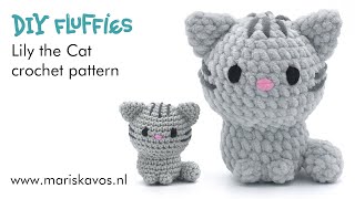 Lily the Cat amigurumi video tutorial  easy free crochet pattern for beginners  English [upl. by Ettezil143]