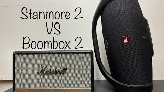 Marshall Stanmore 2 vs Jbl Boombox 2 sound comparison [upl. by Eusoj]