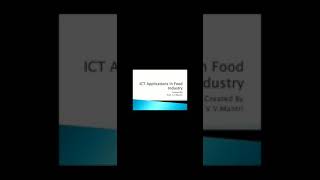 Importance of Computerization in food industry [upl. by Enyamrahs]