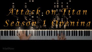 Attack on Titan Season 1 Opening Theme  Guren no Yumiya Piano Cover amp Tutorial Linked Horizon [upl. by Peatroy]