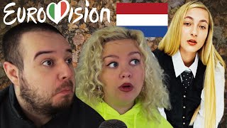 S10  De Diepte  Netherlands  Eurovision 2022  AMERICAN COUPLE REACTION [upl. by Yeleen920]