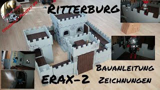 Ritterburg Castle Burg aus Holz Kinder Playmobil mit Anleitung Bauplan Zeichnungen DIY selber bauen [upl. by Edmond]