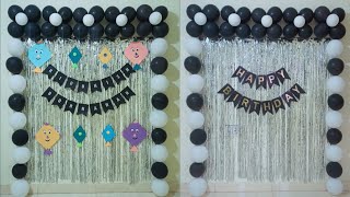 Simple amp Easy Bornahan Decoration Ideas बोरन्हान सजावटसंक्रांतीblack ampwhite birthday celebration [upl. by Yekram329]