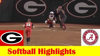 15 Alabama vs 5 Georgia Softball Game 1 Highlights March 15 2024 [upl. by Namyac]