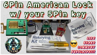 6Pin your American Lock w Out Changing your Key What pins to use and more locksportenthusiast [upl. by Ronym]