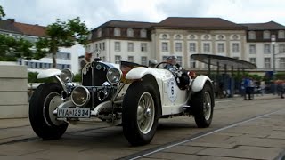 Grand Prix Rudolf Caracciola 2013 start in Kassel Mercedes SSK 300SL Alfa 6C Bugatti T51 [upl. by John]