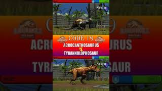 ACROCANTHOSAURUS VS TYRANNOLOPHOSAUR  JURASSIC WORLD THE GAME [upl. by Fasano]