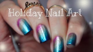 ✨ Gradient Holiday Nail Tutorial [upl. by Eldwin]