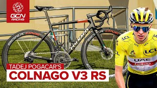 Tadej Pogačars Colnago V3RS Pro Bike  Tour De France 2021 Winning Bike [upl. by Nottus]