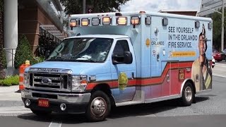 Orlando FD  Medic 102 Code 3 Arrival at Orlando Regional Medical Center ORMC [upl. by Ikiv685]