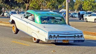 Lowrider Classic Cars Hopping Bouncing and Cruising in Pasadena California [upl. by Jamal]