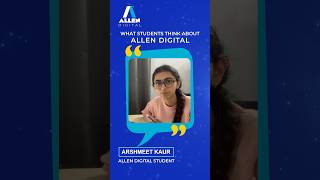 🌟 Listen to the ALLEN Digital student sharing her experience  shorts ALLENOnlinePrograms [upl. by Alyhs]