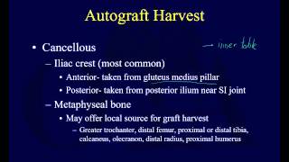 Bone grafting 1  Autografts and allografts OTA lecture series III g12c [upl. by Arraeit]