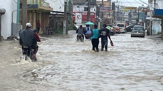 Miren como está gran parte de la cuidad de nagua por la agua caída [upl. by Aicilanna]