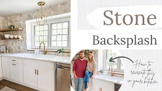 DIY Stone Backsplash [upl. by Nonnad]