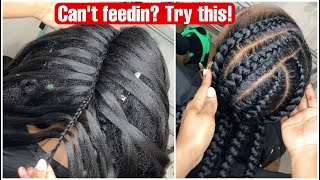 Cant feedin and braid Try this crochet feedin technique  how to curl the ends of braids [upl. by Mona]