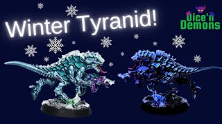 Painting a Winter themed Tyranid Termagant for Warhammer 40000 [upl. by Neened]