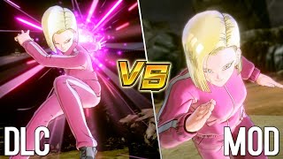 DLC vs MOD  DBS Android 18 Comparison Dragon Ball Xenoverse 2 [upl. by Massey]