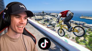 I Tried VIRAL TikTok Stunts In GTA 5 [upl. by Bugbee708]