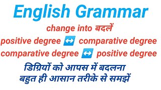 comparative degree to positive degree [upl. by Ogilvie]