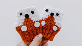 Crochet Fingerless Gloves🦊 3 year to 6 years How to Make Crochet baby Gloves [upl. by Eltsirk459]