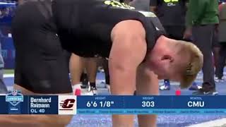 Bernhard Raimann beim NFL Combine [upl. by Nivlem394]